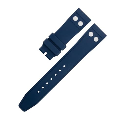 SCWZZWSY 22 mm naturfarbenes Fluorkautschuk-FKM-Gummi mit Nietenarmband für IWC Big Pilot Mark Portugieser TOP GUN Weiches Armband SCWZZWSY 22 mm naturfarbenes Fluorkautschuk-FKM-Gummi mit Nietenarmband für IWC Big Pilot Mark Portugieser TOP GUN Weiches Armband von SCWZZWSY
