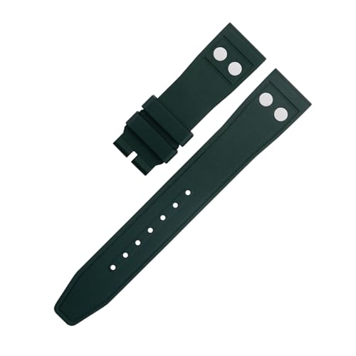 SCWZZWSY 22 mm naturfarbenes Fluorkautschuk-FKM-Gummi mit Nietenarmband für IWC Big Pilot Mark Portugieser TOP GUN Weiches Armband SCWZZWSY 22 mm naturfarbenes Fluorkautschuk-FKM-Gummi mit Nietenarmband für IWC Big Pilot Mark Portugieser TOP GUN Weiches Armband von SCWZZWSY