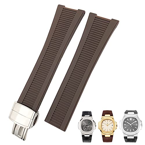SCWZZWSY 25mm Kerbe Form Gummi Silikon Uhrengurt wasserdichte Uhrenbänder für Patek Philippe Nautilus Männer Armband SCWZZWSY 25mm Kerbe Form Gummi Silikon Uhrengurt wasserdichte Uhrenbänder für Patek Philippe Nautilus Männer Armband von SCWZZWSY