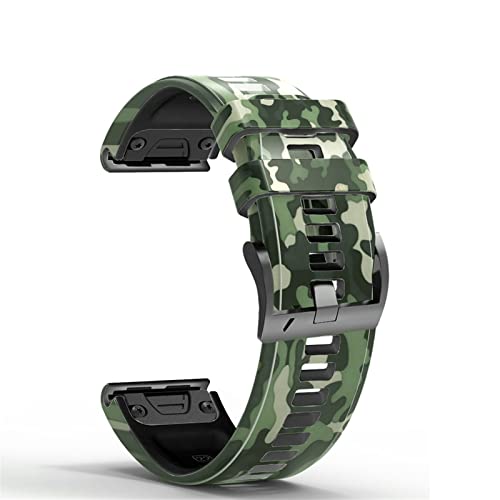 SCWZZWSY 26 22mm Druck Silikon Quick Fit Watchband für Fenix ​​6 6x Pro 5 5x plus 3 Std. von SCWZZWSY