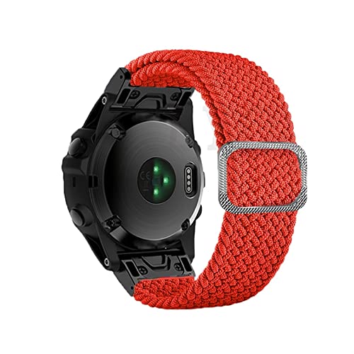 SCWZZWSY 26 22mm Sport Nylon Watchband -Armbandstrap für Fenix ​​7 Fenix ​​7x Easy Fit Schnellfreisetzungs -Armband (Farbe: Rot und Weiß, Größe: 22mm Fenix ​​7) von SCWZZWSY