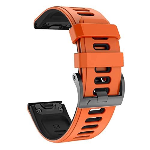 SCWZZWSY 26 mm 22 mm Silikon-Schnellverschluss-Armband für Fenix 7 7X 6X 6X Pro 5X 3 3HR Easyfit Uhrenarmband für Fenix 6 6 Pro Watch, Fenxi 7, A von SCWZZWSY