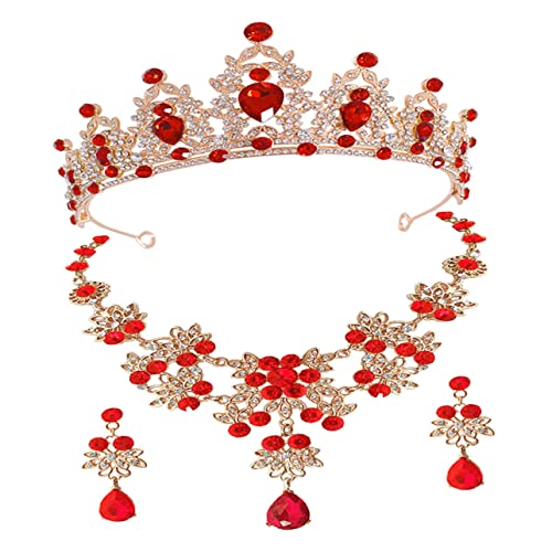 SCWZZWSY Accessoires Crown Halskette Braut Hochzeit Braut Schmuck Brautbrautjungfer formeller Schmuck Strass von SCWZZWSY