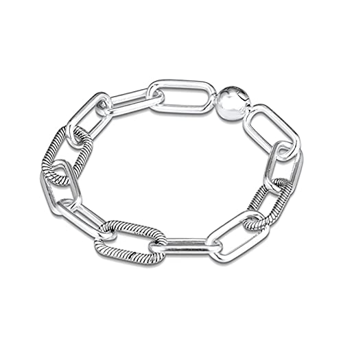 SCWZZWSY Armbänder für Frauen 925 Silber me Link Armband Weibliche Schmuck für Frauen Passt mich für mich Charme Perlen Schmuck 17,5 cm von SCWZZWSY