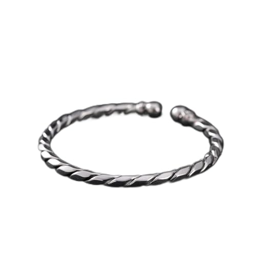 SCWZZWSY Armband S999 Reine Silber geflochtene einfache Männer und Frauen öffnen Silberarmbandschmuck von SCWZZWSY