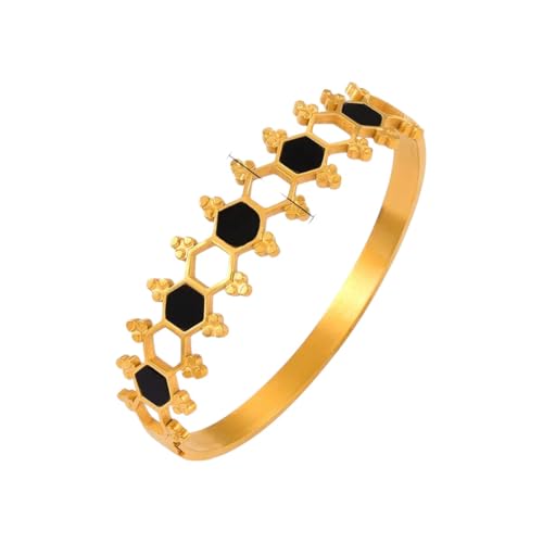 SCWZZWSY Buntes Edelstahl -Armreifen für Frauen eingelegtes Muschel Cz Stones Designer Armband Luxus Charme Schmuck Hochzeit Bankett Geschenk von SCWZZWSY
