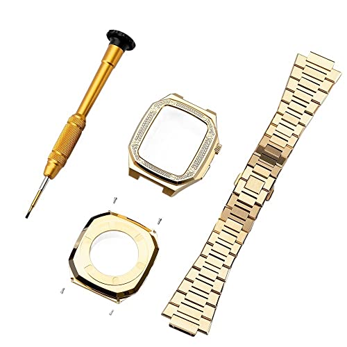 SCWZZWSY DIY für Band 7 6 Metall Edelstahl 45 mm 41 mm Uhr Gummiband -Set für iWatch 44mm Diamant -Gurt -Modifikation Kit SCWZZWSY DIY für Band 7 6 Metall Edelstahl 45 mm 41 mm Uhr Gummiband -Set für iWatch 44mm Diamant -Gurt -Modifikation Kit von SCWZZWSY