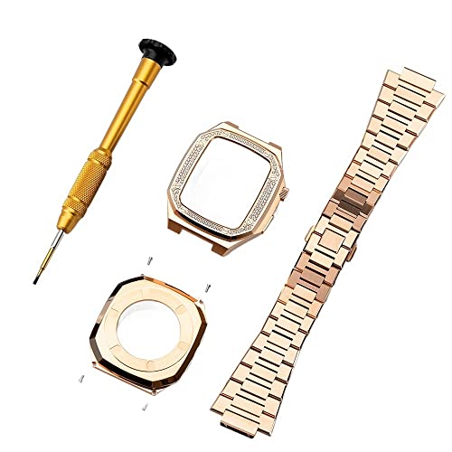 SCWZZWSY DIY für Band 7 6 Metall Edelstahl 45 mm 41 mm Uhr Gummiband -Set für iWatch 44mm Diamant -Gurt -Modifikation Kit SCWZZWSY DIY für Band 7 6 Metall Edelstahl 45 mm 41 mm Uhr Gummiband -Set für iWatch 44mm Diamant -Gurt -Modifikation Kit von SCWZZWSY