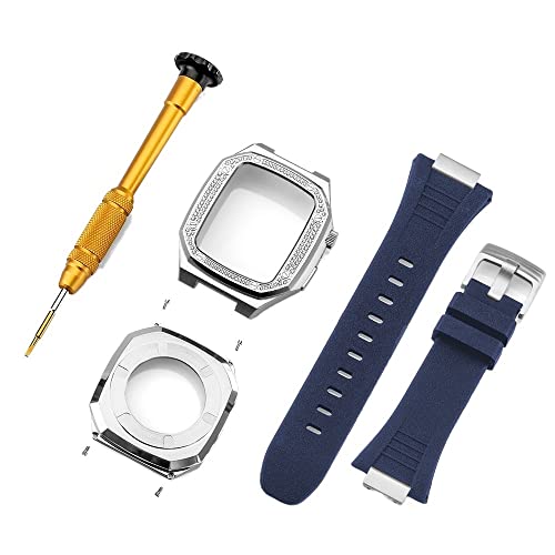SCWZZWSY DIY für Band 7 6 Metall Edelstahl 45 mm 41 mm Uhr Gummiband -Set für iWatch 44mm Diamant -Gurt -Modifikation Kit SCWZZWSY DIY für Band 7 6 Metall Edelstahl 45 mm 41 mm Uhr Gummiband -Set für iWatch 44mm Diamant -Gurt -Modifikation Kit von SCWZZWSY