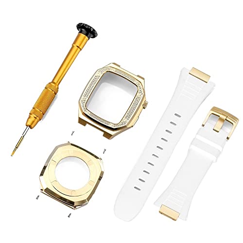 SCWZZWSY DIY für Band 7 6 Metall Edelstahl 45 mm 41 mm Uhr Gummiband -Set für iWatch 44mm Diamant -Gurt -Modifikation Kit SCWZZWSY DIY für Band 7 6 Metall Edelstahl 45 mm 41 mm Uhr Gummiband -Set für iWatch 44mm Diamant -Gurt -Modifikation Kit von SCWZZWSY