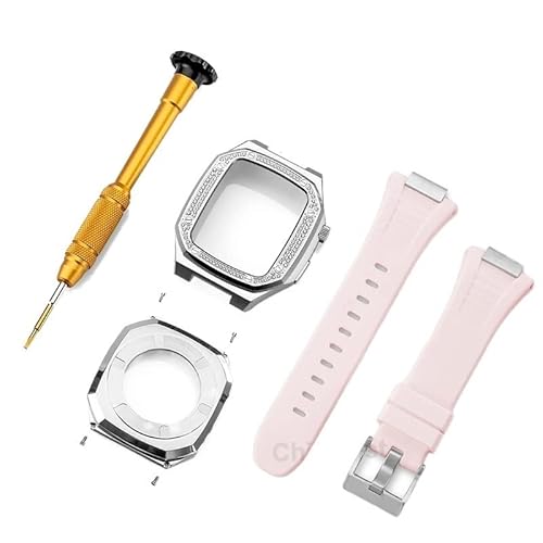 SCWZZWSY DIY für Band 7 6 Metall Edelstahl 45 mm 41 mm Uhr Gummiband -Set für iWatch 44mm Diamant -Gurt -Modifikation Kit SCWZZWSY DIY für Band 7 6 Metall Edelstahl 45 mm 41 mm Uhr Gummiband -Set für iWatch 44mm Diamant -Gurt -Modifikation Kit von SCWZZWSY