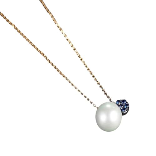 SCWZZWSY Damen-Halskette mit rundem Perlen-Anhänger, goldfarben, Modeschmuck, für Damen, Hochzeitsdekoration, luxuriös, trendiges Accessoire für Damen und Herren von SCWZZWSY