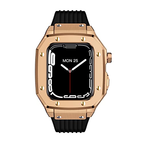 SCWZZWSY Für Band Serie 44mm Männer Legierung Uhr Fall 45mm 42mm Metall Rahmen Änderung Mod Kit Zubehör Für IWatch Serie 8 7 6 5 4 SE Abdeckung von SCWZZWSY