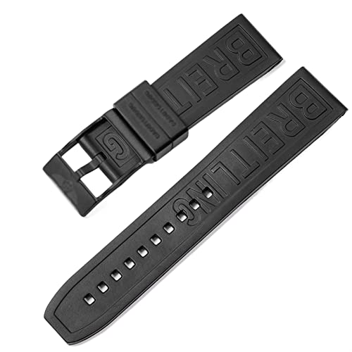SCWZZWSY Für Breitling Navitimer Avenger Pin Schnalle Watchbänder Silicon Uhrenband 22 mm 24 mm farbenfrohe Gurt von SCWZZWSY