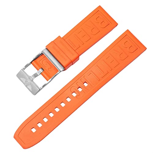 SCWZZWSY Für Breitling Navitimer Avenger Pin Schnalle Watchbänder Silicon Uhrenband 22 mm 24 mm farbenfrohe Gurt von SCWZZWSY