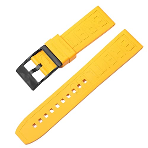 SCWZZWSY Für Breitling Navitimer Avenger Pin Schnalle Watchbänder Silicon Uhrenband 22 mm 24 mm farbenfrohe Gurt von SCWZZWSY