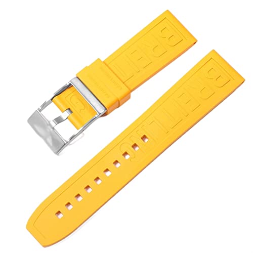 SCWZZWSY Für Breitling Navitimer Avenger Pin Schnalle Watchbänder Silicon Uhrenband 22 mm 24 mm farbenfrohe Gurt von SCWZZWSY
