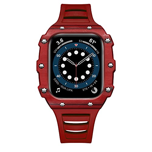 SCWZZWSY Für Fall Luxus Metall Armband Modifikation Kit Set 38 40 41 42 44 45mm Armband Kompatibel mit iWatch 7 6 5 4 3 2 SE von SCWZZWSY