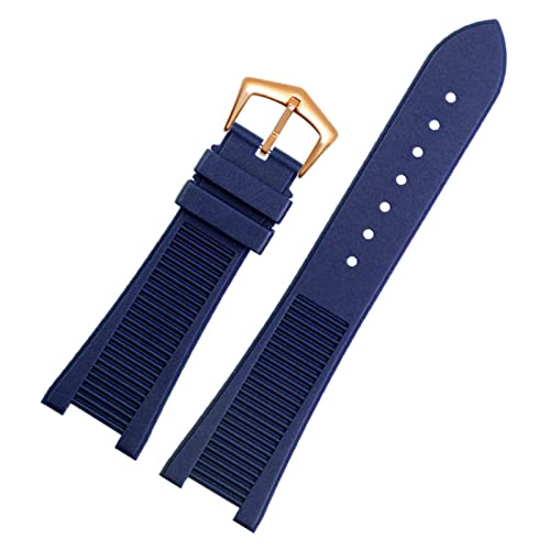 SCWZZWSY Für Patek Philippe 5711 5712G Nautilus Armband Silicon Schwarz Blue Braun Wristwatch Band 25 * 13mm Sportgummi -Uhrengurte von SCWZZWSY
