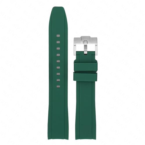 SCWZZWSY Gebogenes Ende Gummi -Gurt 18/19/20/22/22 mm Universal Silicon Watch Band Weicher Sport wasserdichte Armbandgürtel für Männer Frauen von SCWZZWSY