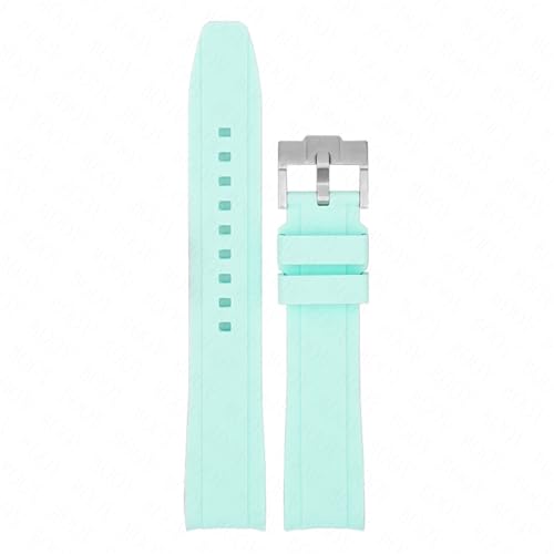 SCWZZWSY Gebogenes Ende Gummi -Gurt 18/19/20/22/22 mm Universal Silicon Watch Band Weicher Sport wasserdichte Armbandgürtel für Männer Frauen von SCWZZWSY