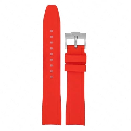 SCWZZWSY Gebogenes Ende Gummi -Gurt 18/19/20/22/22 mm Universal Silicon Watch Band Weicher Sport wasserdichte Armbandgürtel für Männer Frauen von SCWZZWSY