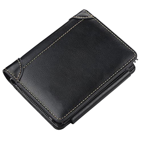 SCWZZWSY Herren-Ledergeldbörse, RFID-blockierender Kartenhalter, stilvolle minimalistische Münztasche/Banknoten-Clip, Reichtum Tasche (Farbe: B), C von SCWZZWSY