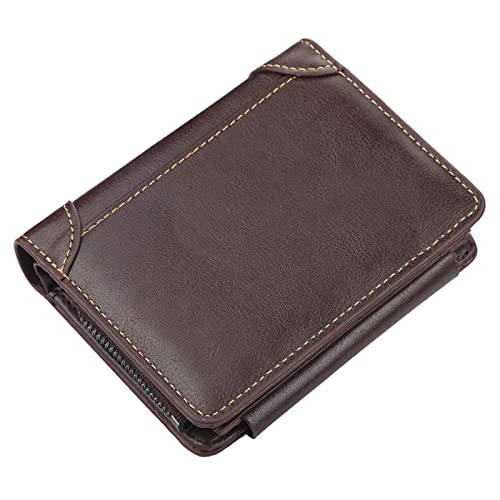 SCWZZWSY Herren-Ledergeldbörse, RFID-blockierender Kartenhalter, stilvolle minimalistische Münztasche/Banknoten-Clip, Reichtum Tasche (Farbe: B), a von SCWZZWSY