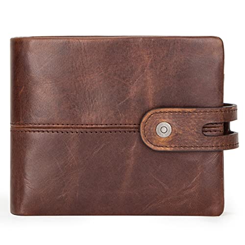 SCWZZWSY Herren-Ledergeldbörse, RFID-blockierendes Kreditkartenetui, großes Fassungsvermögen, Münzfach/Geldscheinclip (Farbe: A), a von SCWZZWSY
