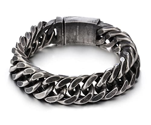 SCWZZWSY Herren Mode Armband Kette Awesome Retro Edelstahlketten -Kettenarmbänder von SCWZZWSY