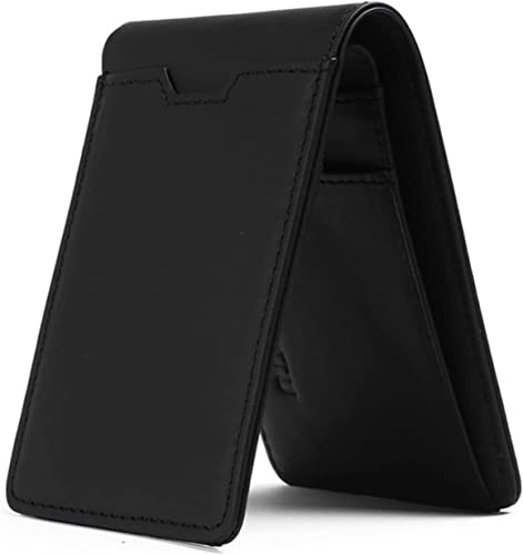 SCWZZWSY Kartenetuis, schlankes Leder-Kreditkartenetui, Bifold-Brieftasche mit Vordertasche und blockierendem Visitenkartenhalter, echtes Leder (Farbe: Braun) von SCWZZWSY