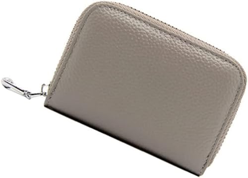 SCWZZWSY Kartenetuis Damen-Kartenhalter aus echtem Leder, Unisex-Wechseltasche, Münzgeldbörse, Tasche, Bargeld, Geldbeutel, Rindsleder, Kreditkartenetui (Farbe: Blau) von SCWZZWSY