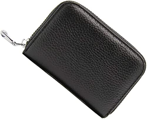 SCWZZWSY Kartenetuis Damen-Kartenhalter aus echtem Leder, Unisex-Wechseltasche, Münzgeldbörse, Tasche, Bargeld, Geldbeutel, Rindsleder, Kreditkartenetui (Farbe: Blau) von SCWZZWSY