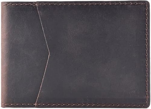 SCWZZWSY Kartenetuis Handgefertigt aus echtem Leder, Führerscheinhülle, Kartenhalter, Lederscheide, prägnantes antikes Design, modisch, empfehlenswert (Farbe: E) von SCWZZWSY