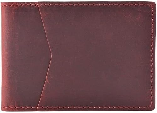 SCWZZWSY Kartenetuis Handgefertigt aus echtem Leder, Führerscheinhülle, Kartenhalter, Lederscheide, prägnantes antikes Design, modisch, empfehlenswert (Farbe: E) von SCWZZWSY