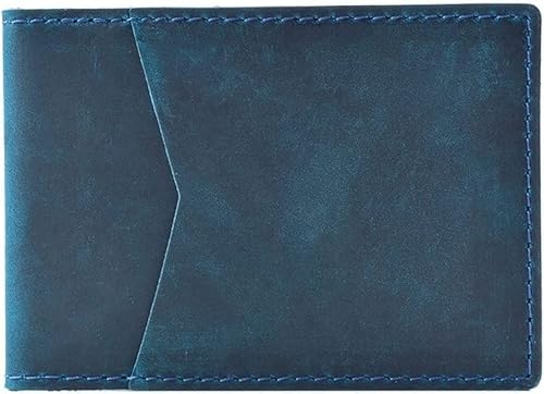 SCWZZWSY Kartenetuis Handgefertigt aus echtem Leder, Führerscheinhülle, Kartenhalter, Lederscheide, prägnantes antikes Design, modisch, empfehlenswert (Farbe: E) von SCWZZWSY