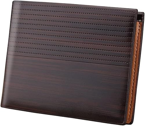 SCWZZWSY Kartenetuis Vintage Herren Ledergeldbörse kurze schlanke Herrengeldbörsen Geld Kreditkartenhalter Herrengeldbörse Geldtasche (Farbe: C), C von SCWZZWSY