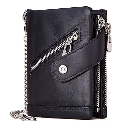 SCWZZWSY Ledergeldbörse, großes Münzfach/Kreditkartenetui mit 14 Kartenfächern (Farbe: A), B von SCWZZWSY