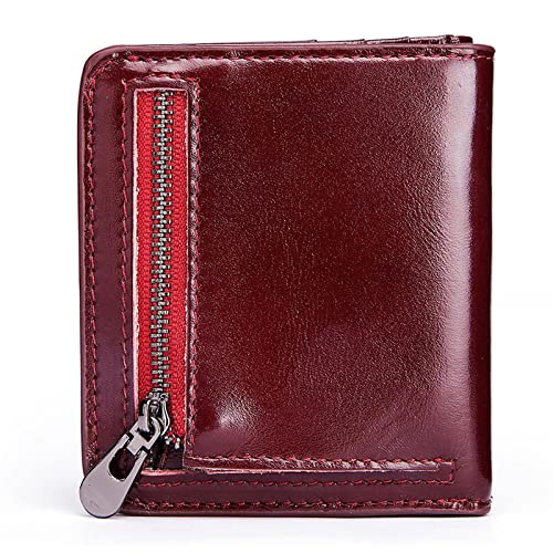 SCWZZWSY Ledergeldbörse – Kreditkartenetui mit 6 Kreditkartenfächern – RFID-blockierende Ledergeldbörse für Männer und Frauen, tragbarer Geldscheinclip (Farbe: C), C von SCWZZWSY