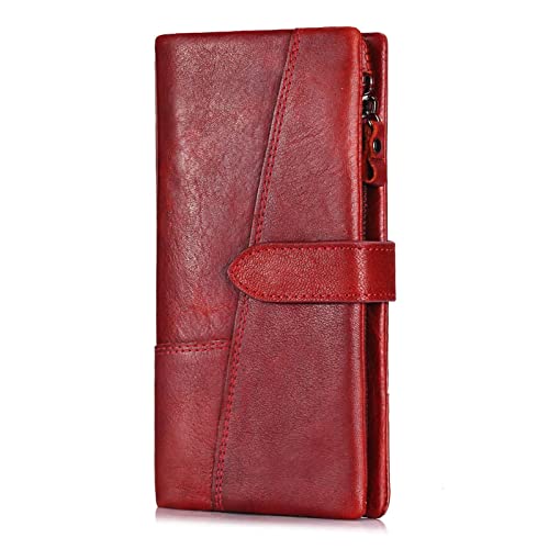 SCWZZWSY Ledergeldbörse – große Kapazität, Banknoten-Clip, Reichtum-Tasche, Kreditkartenetui mit 19 Kartenfächern (Farbe: B), C von SCWZZWSY