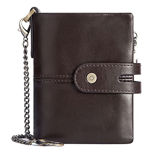 SCWZZWSY Ledergeldbörsen, Münzfach/Kreditkartenetui mit 14 Kreditkartenfächern, zarte Geldscheinklammer-Vermögenstasche (Farbe: B) von SCWZZWSY