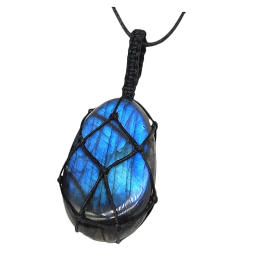 SCWZZWSY Mädchen Schmuck handgewebte Mondstein Anhänger Halskette Mode -Schlüsselbeinkette Zarter Schmuck für Frauen einzigartige Halskette von SCWZZWSY