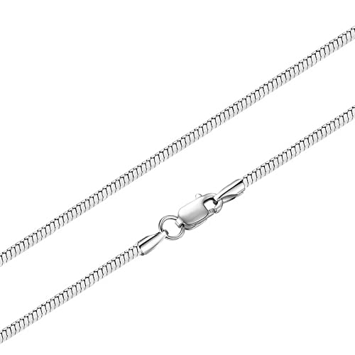 SCWZZWSY Mädchen-Schmuckzubehör, Halskette, Ketten, Halsketten für Damen, für Anhänger, Einzelkette, 1,5 mm breit, Schlangenknochenkette, 55 cm Dekorationen SCWZZWSY Mädchen-Schmuckzubehör, Halskette, Ketten, Halsketten für Damen, für Anhänger, Einzelkette, 1,5 mm breit, Schlangenknochenkette, 55 cm Dekorationen von SCWZZWSY