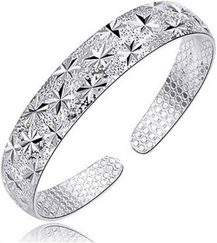 SCWZZWSY Manschettenknopf Kette, ordnungsgemäßes Silberarmband, Frauen 925 Silberarmband Mode Verstellbares Manschettengeschnitzer -Schnitzereien Armbänder Sterling Sterling SCWZZWSY Manschettenknopf Kette, ordnungsgemäßes Silberarmband, Frauen 925 Silberarmband Mode Verstellbares Manschettengeschnitzer -Schnitzereien Armbänder Sterling Sterling von SCWZZWSY
