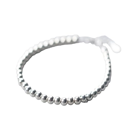 SCWZZWSY NEU 2025 Trendy 925 Sterling Silber Little Ball Strang Armband für Frauen Größe Linkkette Armband Fein Dekoration Schmuck Gedenk für Sie Accessoires Trendy Creative Beste für Geschenk von SCWZZWSY