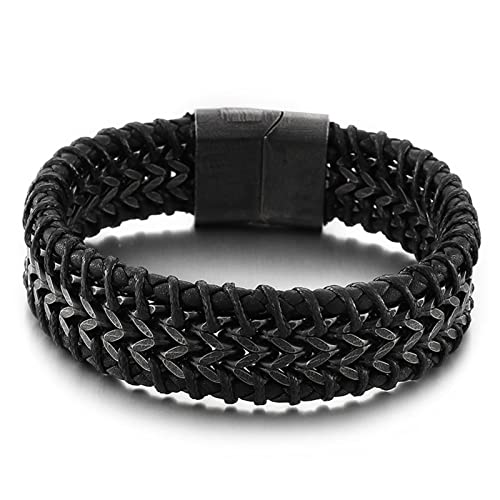 SCWZZWSY Personalisierte Geschenke Armbänder Coole Armbänder Kreuzarmband Männer Handgelenk Kette Edelstahl mit Sicherheitsverschluss von SCWZZWSY