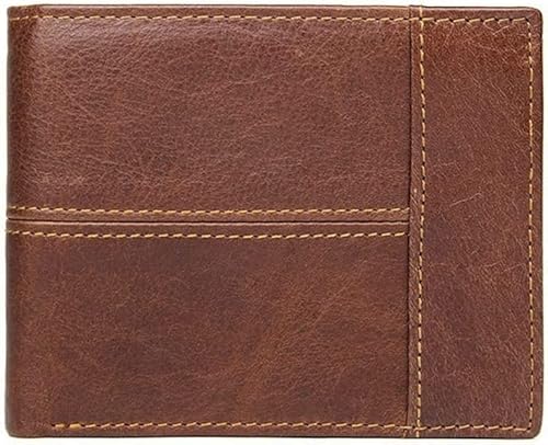 SCWZZWSY Retro Kurze Herrenbrieftasche Multi-Card Pocket Wallet Reißverschluss Münzbörse Business Wallet Herren (Farbe: D, Größe: 12 * 9,5 cm) von SCWZZWSY