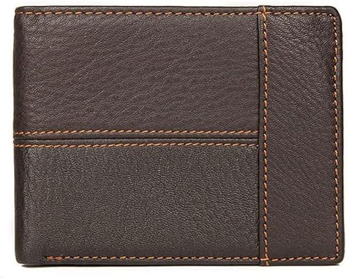 SCWZZWSY Retro Kurze Herrenbrieftasche Multi-Card Pocket Wallet Reißverschluss Münzbörse Business Wallet Herren (Farbe: D, Größe: 12 * 9,5 cm) von SCWZZWSY