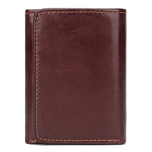SCWZZWSY Retro-Ledergeldbörse, kurzer Geldscheinclip, RFID-blockierendes Kreditkartenetui, Münzfach (Farbe: A), B von SCWZZWSY