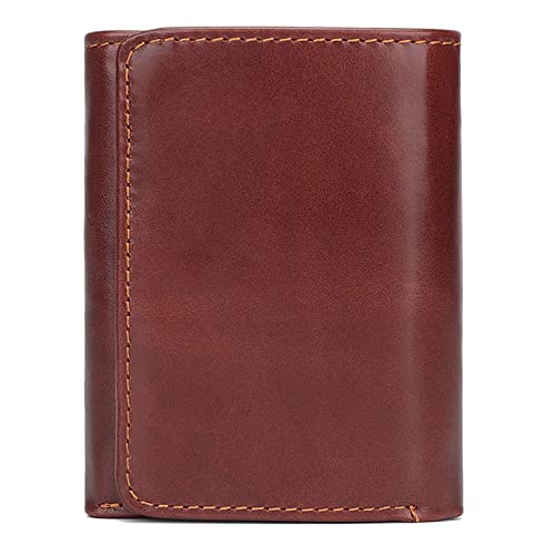 SCWZZWSY Retro-Ledergeldbörse, kurzer Geldscheinclip, RFID-blockierendes Kreditkartenetui, Münzfach (Farbe: A), C von SCWZZWSY